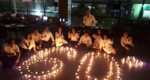 EARTH HOUR : Aston Inn Pandanaran Hotel ikut berpartisipasi dalam serangkain kegiatan earth hour dalam rangka kampanye keselamatan bumi. Foto : DWI SAMBODO/JATENG POS.