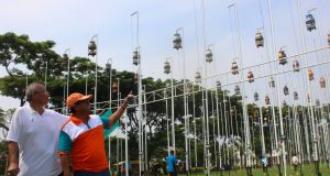 KOMPETISI : Ratusan perkutut tengah mengikuti lomba kicau burung bergengsi P3SI “ Walikota Semarang Cup 2018 “. Foto : DWI SAMBODO/JATENG POS.