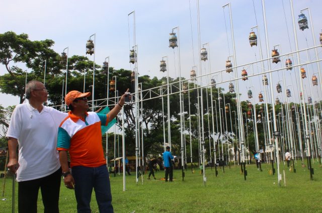 KOMPETISI : Ratusan perkutut tengah mengikuti lomba kicau burung bergengsi P3SI “ Walikota Semarang Cup 2018 “. Foto : DWI SAMBODO/JATENG POS.