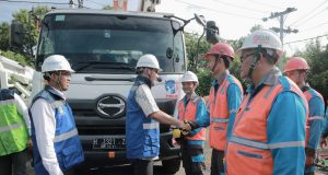 APEL PERSONIL: PLN UID Jateng dan DIY menyiagakan sebanyak 3.341 personil pada acara apel siaga yang bertempat di Gudang Konstruksi PLN Krapyak Semarang, Senin (18/3)