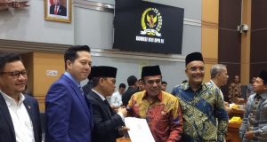 RAKER DPR: Kemenag bersama Komisi VIII DPR RI menggelar rapat kerja membahas anggaran Haji 2020 di Kompleks Parlemen, Senayan, Jakarta, Kamis (30/1).