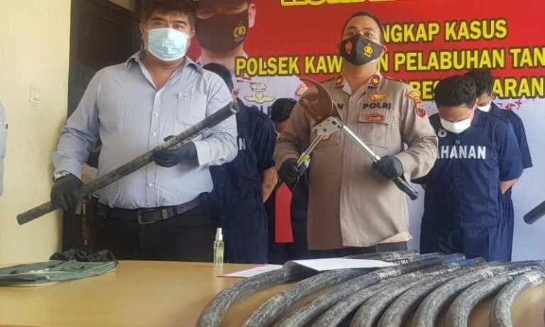 Komplotan Pencuri Kabel Proyek PLTGU Milik Indonesia Power Ditangkap