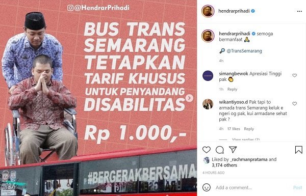 Pemkot Beri Tarif Khusus BRT Transsemarang kepada Penyandang Disabilitas