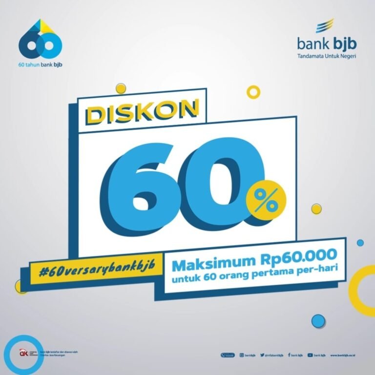 Rayakan HUT ke-60, bank bjb Gelar Promo di Ratusan Merchant