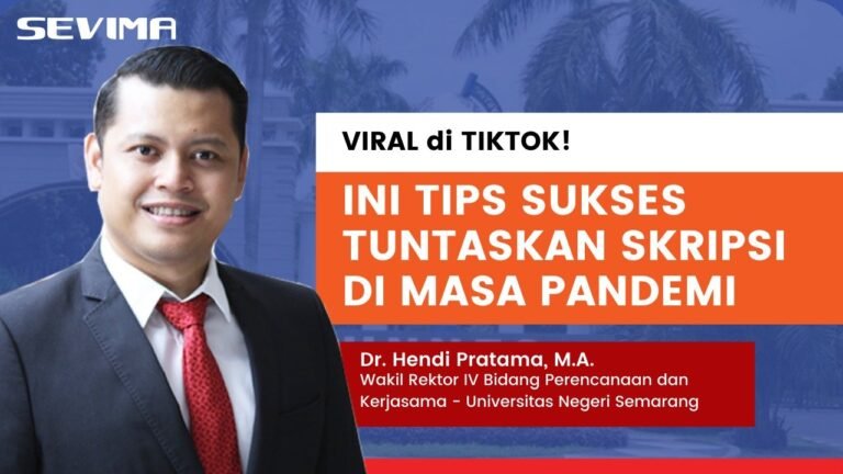 Lima Tips Tuntaskan Skripsi di Masa Pandemi ala Wakil Rektor UNNES