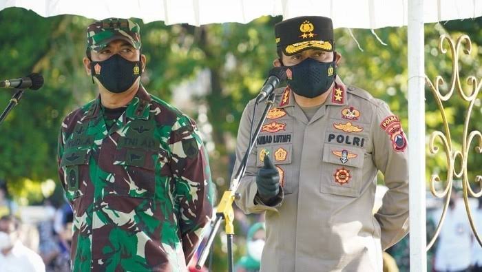 Perkuat Satgas Penanganan Covid-19 di Solo, Pangdam dan Kapolda Jateng Pimpin Apel