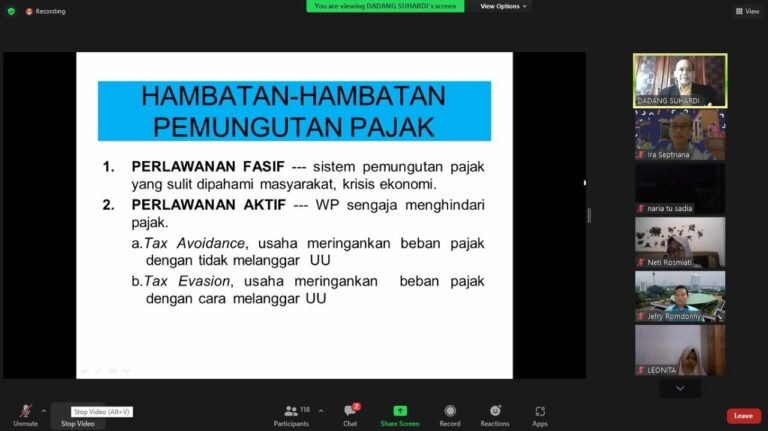 Ratusan Peserta Mengikuti Pelatihan Perpajakan Online