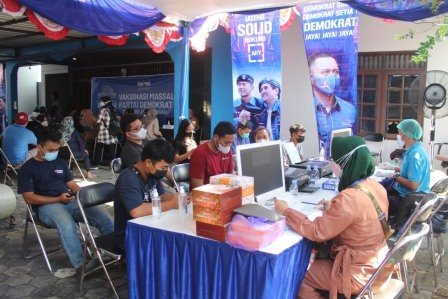 Peringati HUT 20, Partai Demokrat Jateng Gelar Vaksin Massal Kedua Kalinya