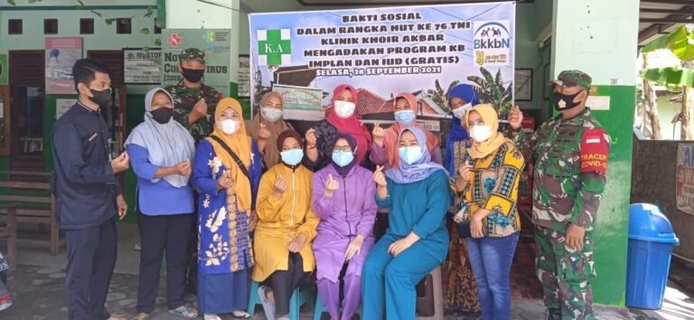 Pelayanan Safari KB Implant dan IUD Dalam Rangka HUT TNI ke 76 di Klinik Khoir Akbar