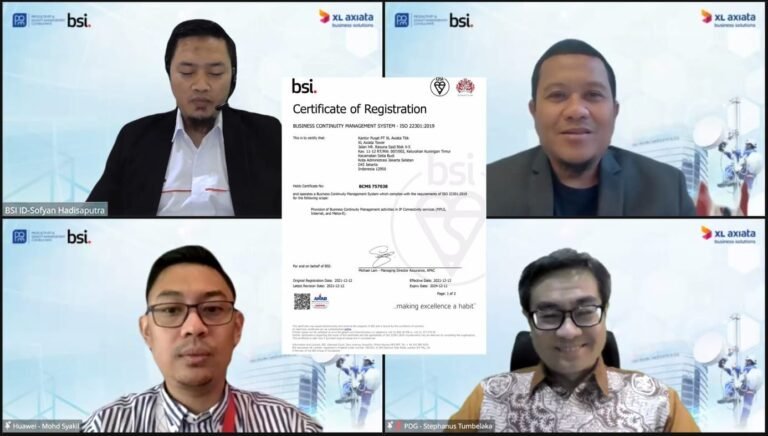 XL Axiata Business Solutions Raih Sertifikasi ISO 22301:2019