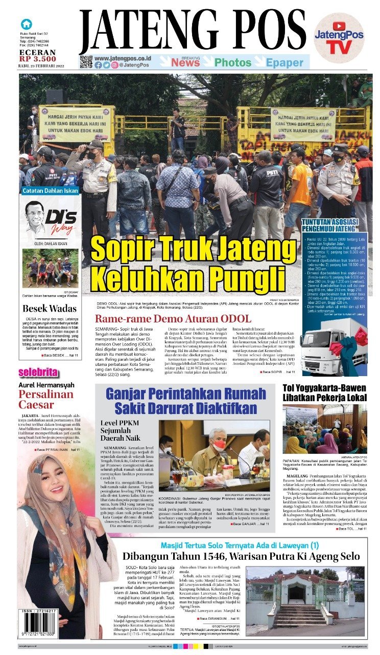 E-Paper Koran Jateng Pos, 23 Februari 2022