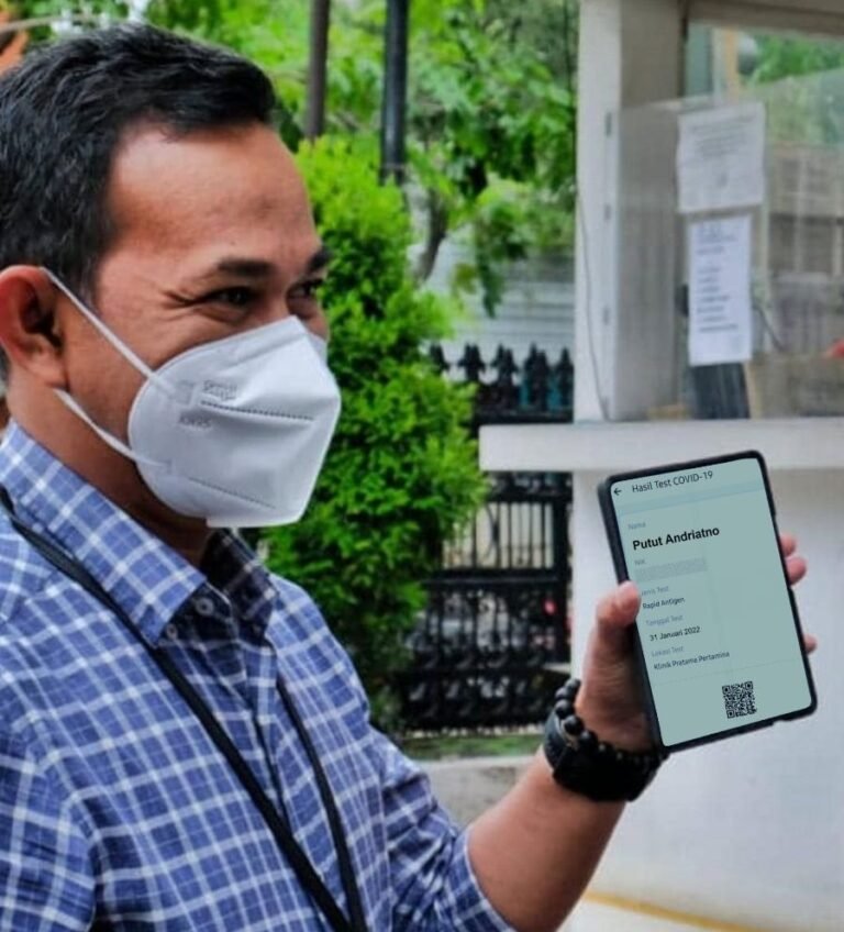Tes Antigen Terkoneksi dengan Aplikasi PeduliLindungi
