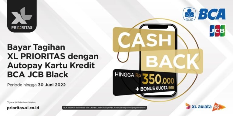 Bayar Tagihan XL PRIORITAS Pakai Autopay Kartu Kredit BCA JCB Black