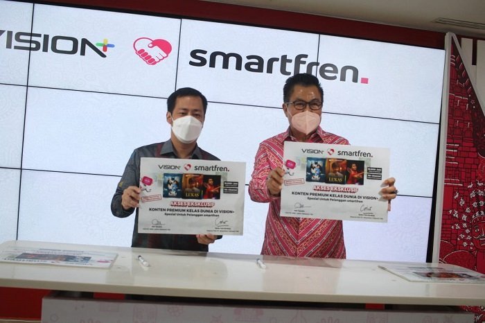 Smartfren Gandeng Vision+, Hadirkan Konten Video Premium
