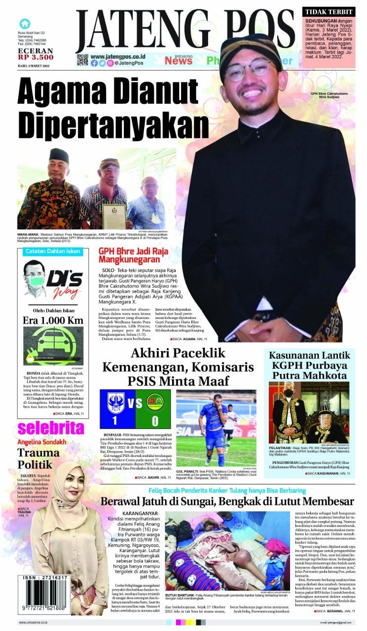 E-Paper Koran Jateng Pos, 02 Maret 2022