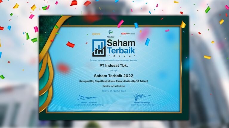 Indosat Ooredoo Hutchison (IOH) Raih Penghargaan “Saham Terbaik 2022”