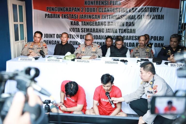 Diungkap! Pabrik Ekstasi Internasional di Semarang dan Tangerang