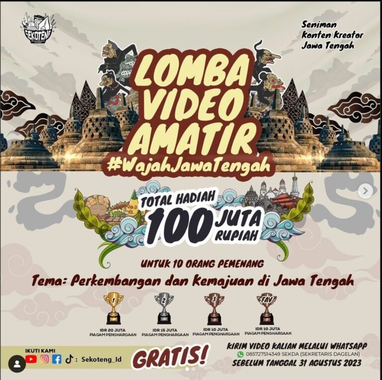 Tiga Influencer Kenamaan Jawa Tengah Kolaborasi ‘Sekoteng’ Gelar Kompetisi Video Amatir