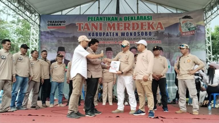 Tani Merdeka Wonosobo Deklarasi Menangkan Prabowo-Gibran