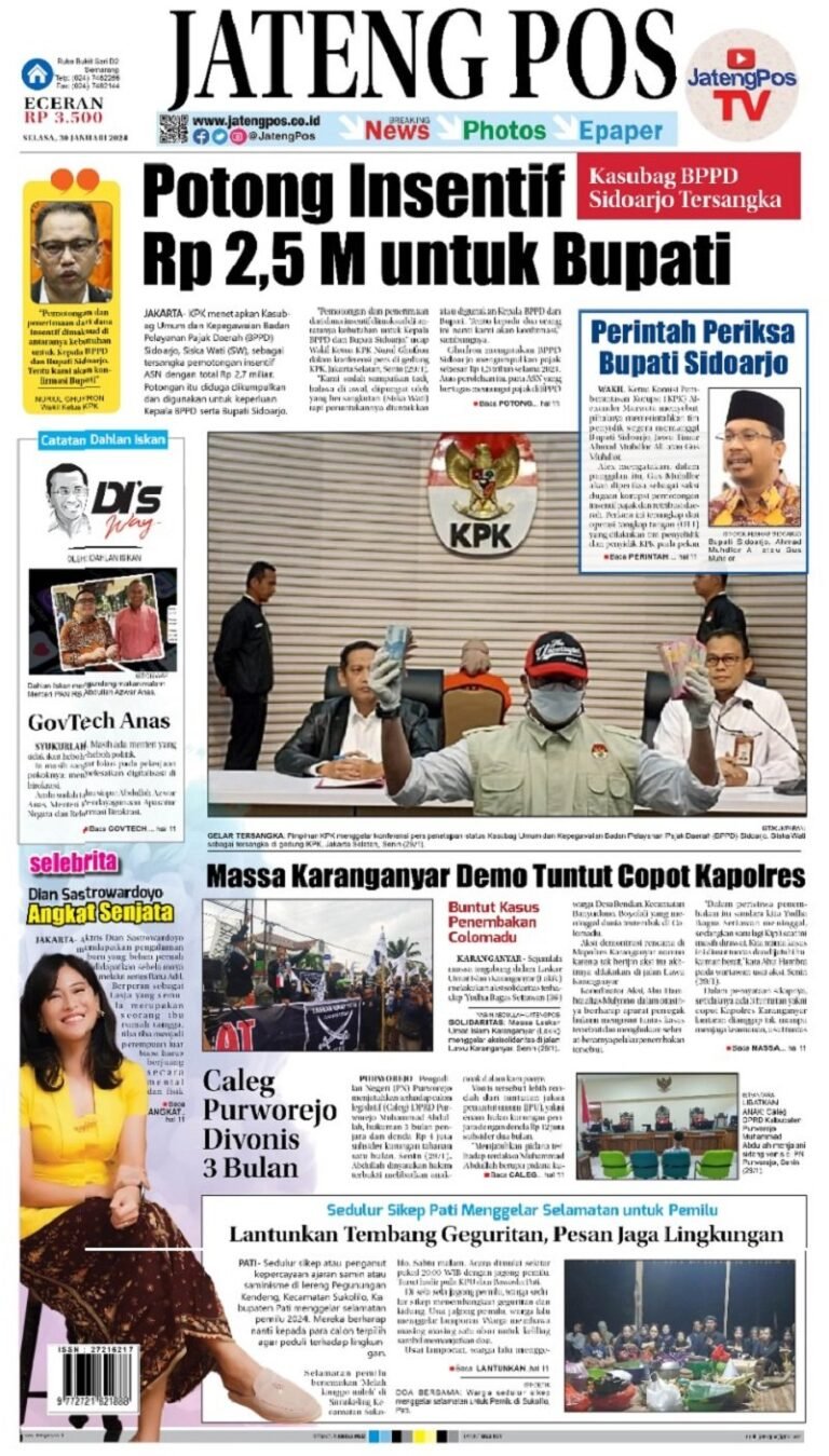 E-Paper Koran Jateng Pos, 30 Januari 2024