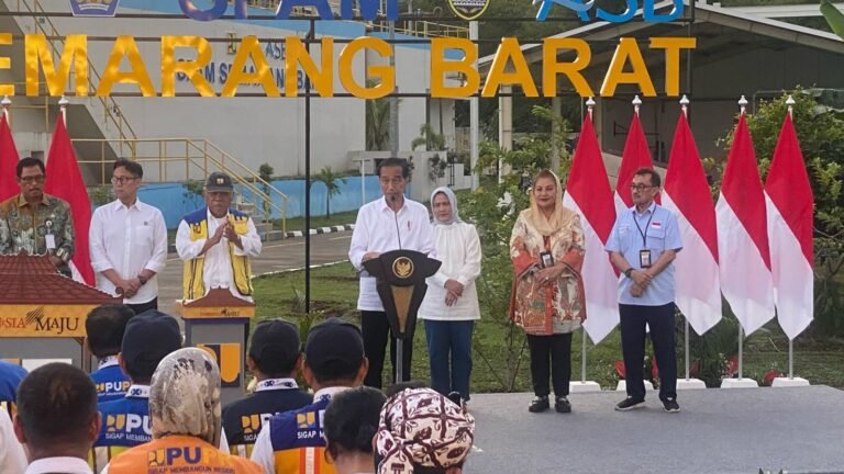 SPAM Semarang Barat Diresmikan Jokowi, Pilot Project Pembangunan Sistem Pengelolaan Air Perpipaan