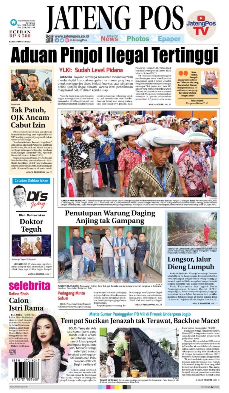 E-Paper Koran Jateng Pos, Rabu 24 Januari 2023