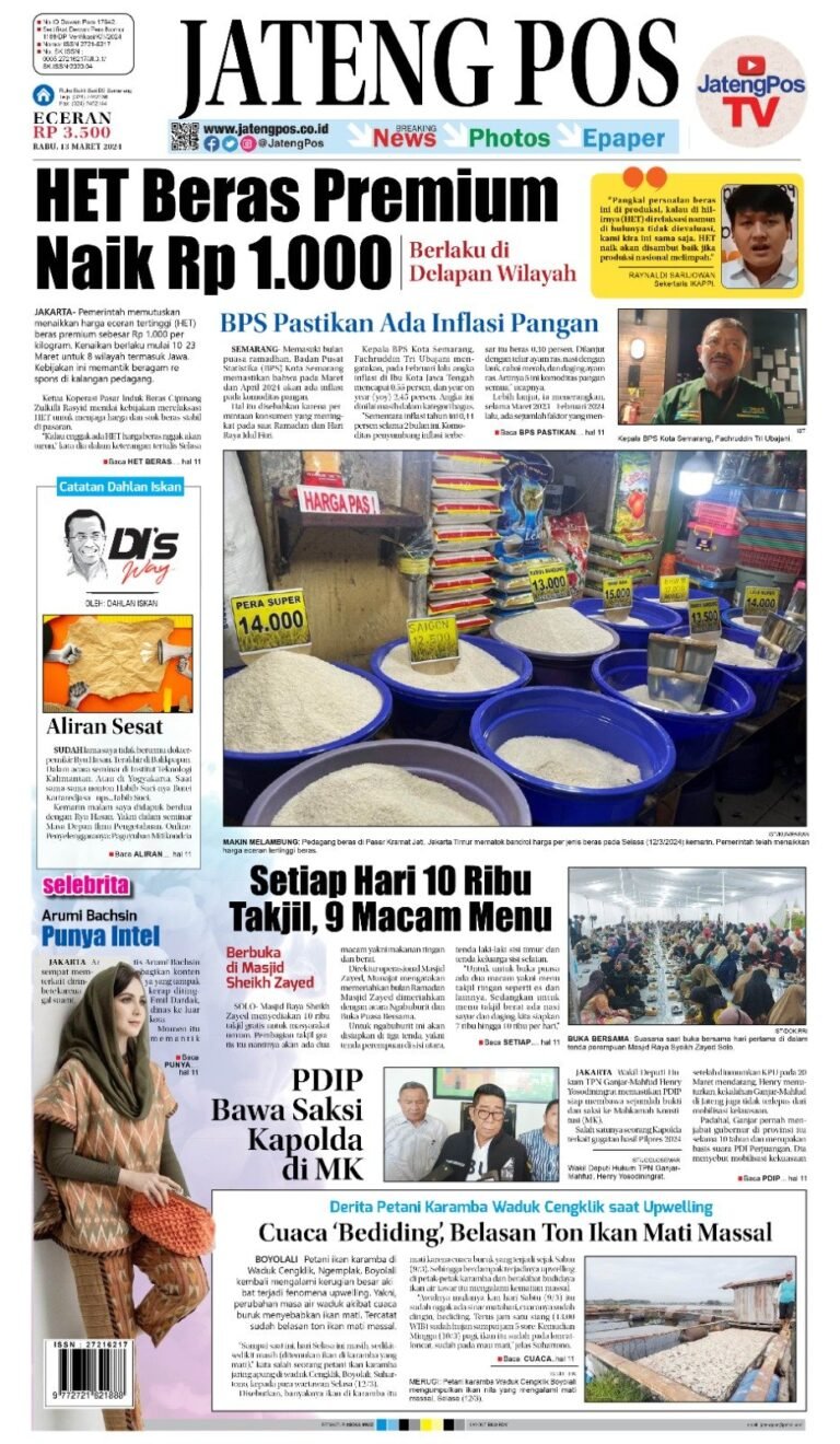 E-Paper Koran Jateng Pos, Rabu 13 Maret 2024
