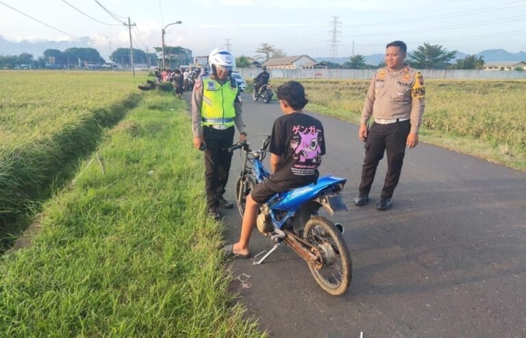 Polres Kudus Ciduk Puluhan Motor Balapan Liar