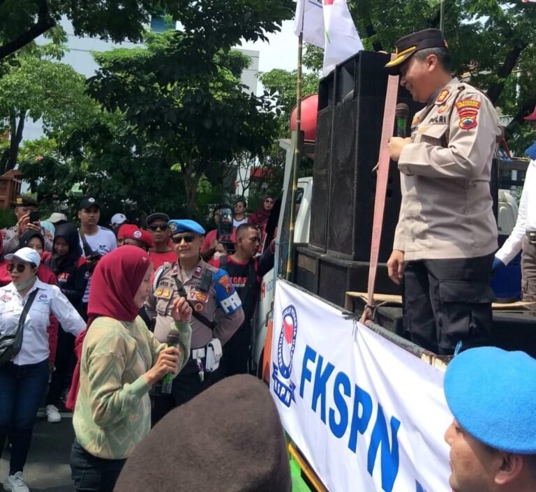 Polrestabes Semarang Apresiasi Demo “May Day “