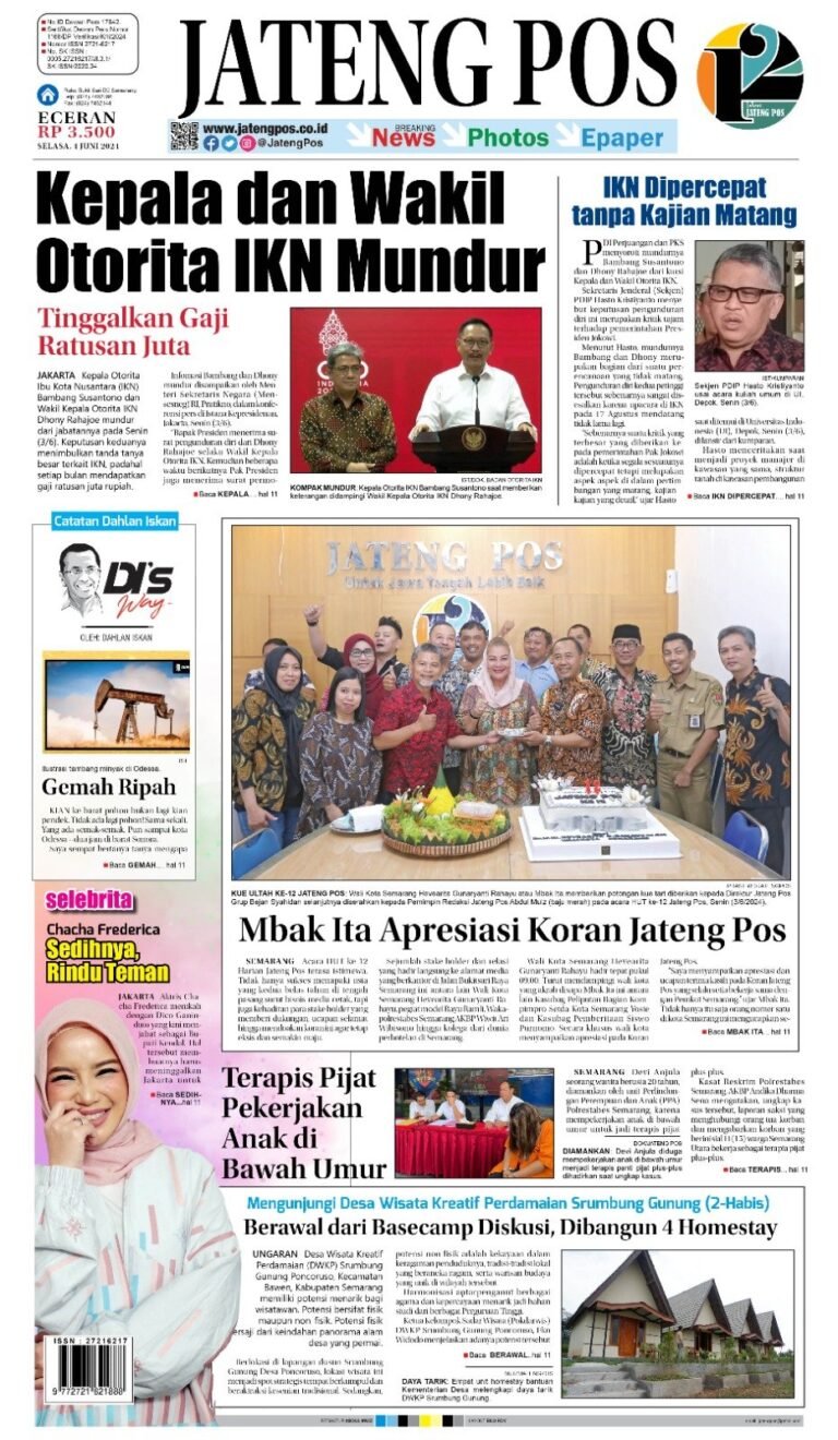 E-Paper Koran Jateng Pos, Selasa 4 Juni 2024