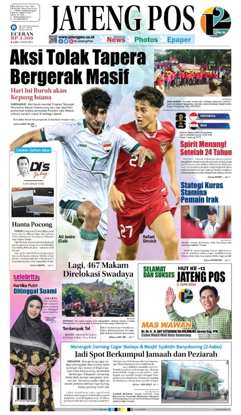 E-Paper Koran Jateng Pos, Kamis 06 Juni 2024