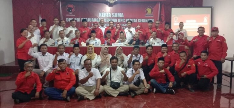 PDIP – Gerindra Sukoharjo Teken Tiga Kesepakatan  Koalisi