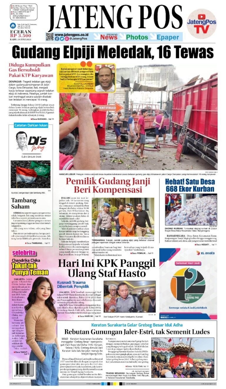 E-Paper Koran Jateng, Rabu 19 Juni 2024