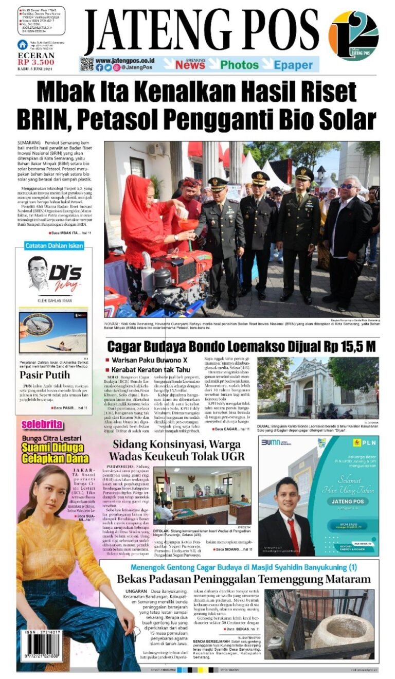 E-Paper Koran Jateng Pos, Rabu 05 Juni 2024