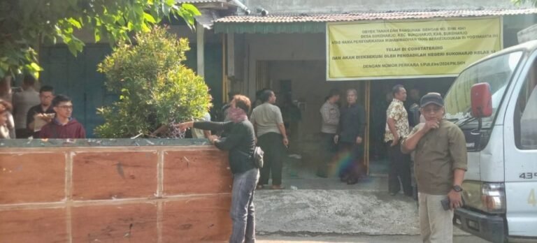 Eksekusi Bangunan Milik Muhammadiyah Sukoharjo Sempat Didatangi Masaa