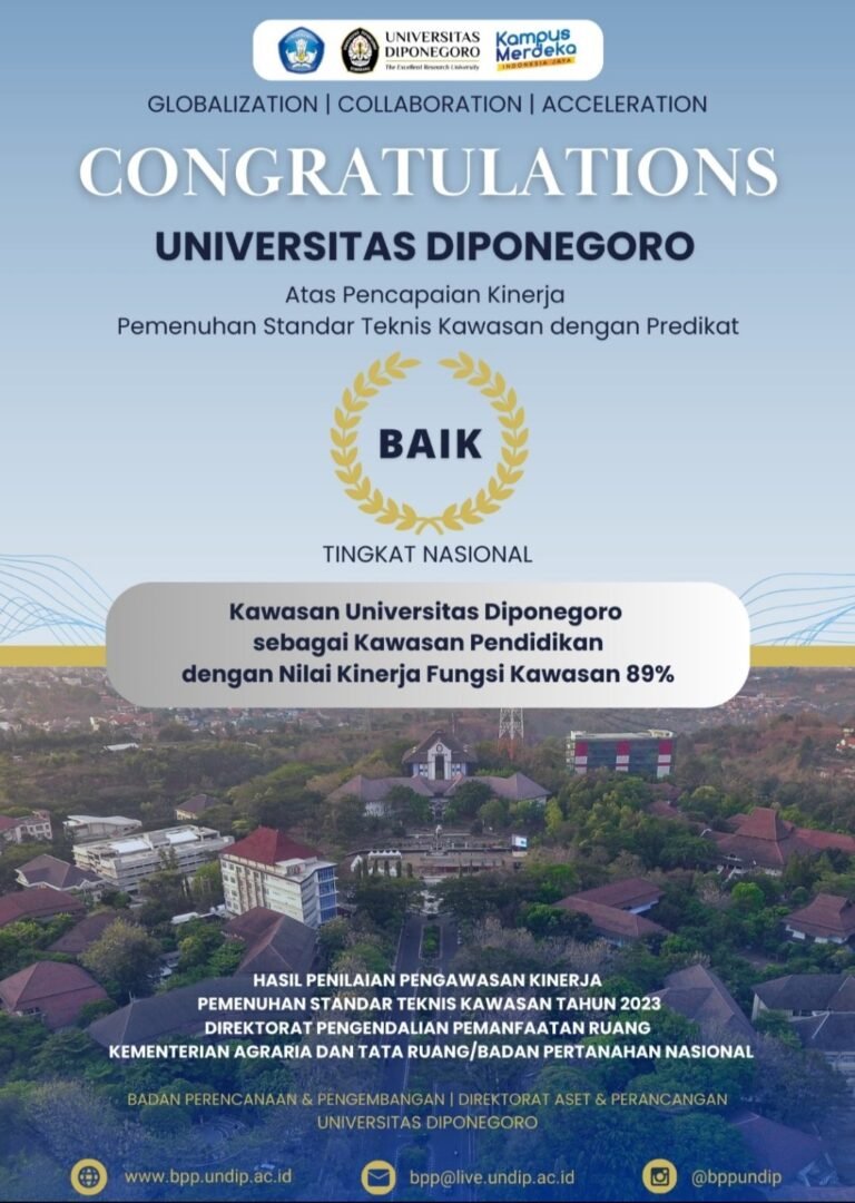 UNDIP Raih Peringkat Kinerja Kawasan Pendidikan Baik Tingkat Nasional