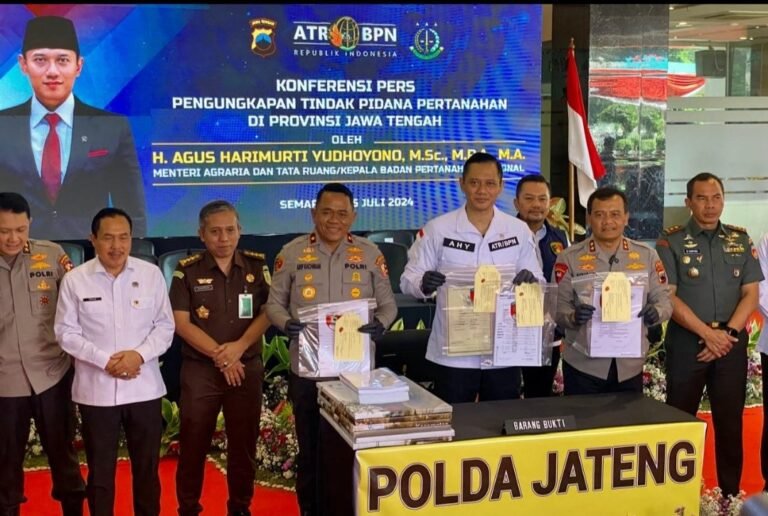 Kementerian ATR/BPN Berhasil Selamatkan Potensi Kerugian Mafia Tanah di Jateng Rp 3,41 Trilliun 