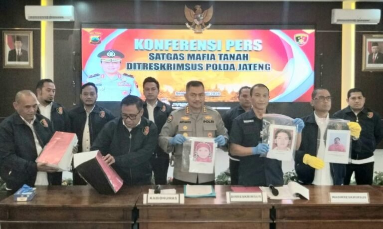 DirReskrimsus Polda Jateng Gulung Komplotan Mafia Tanah Kerugian Rp Rp 34 Miliar dari 11 Korban 