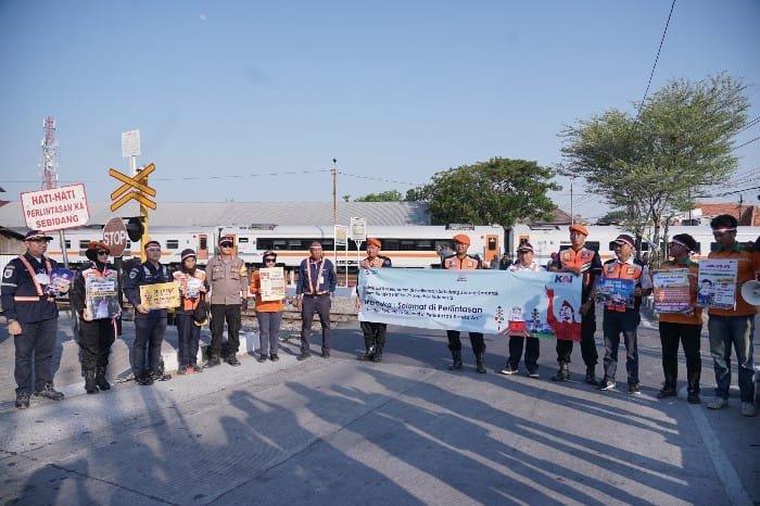 KAI Daop 4 Sosialisasi Keselamatan di Perlintasan Sebidang