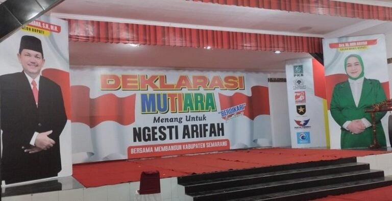 Paslon MUTIARA Daftar KPU Kabupaten Semarang Seusai Deklarasi