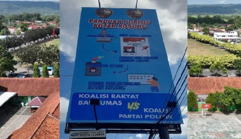 Baliho Kampanye Coblos Kotak Kosong Bermunculan di Banyumas