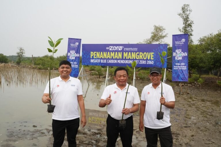 Aksi Restorasi Bumi, Telkom Tanam 10.000 Mangrove