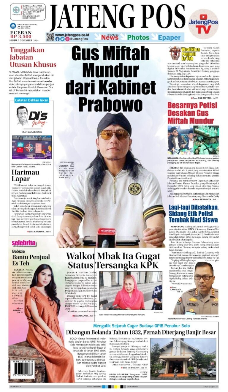 E-Paper Koran Jateng Pos, Sabtu 07 Desember 2024
