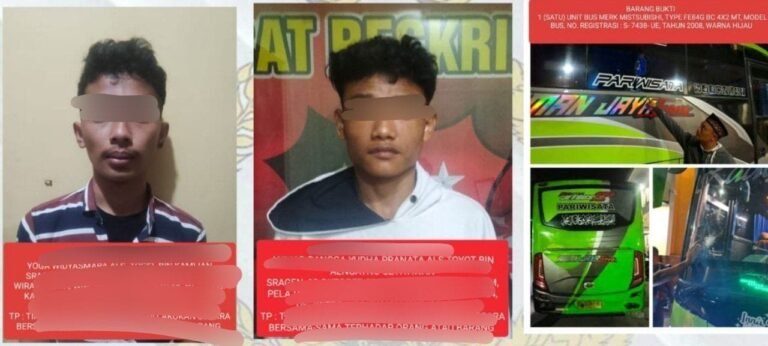 Pelaku Perusakan dan Penganiayaan Penumpang Bus di Tangkap