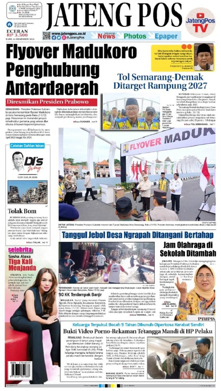 E-Paper Koran Jateng Pos, Kamis 12 Desember 2024