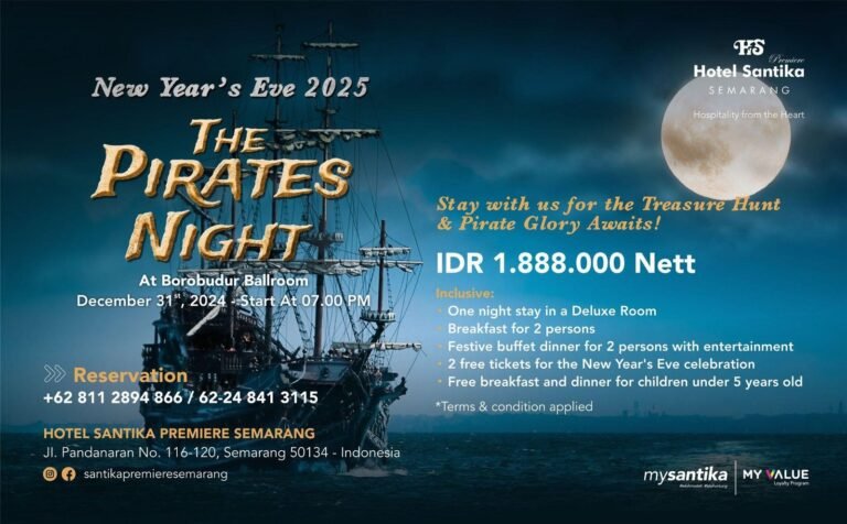 Sambut Tahun Baru 2025 dengan Kemegahan “The Pirates Night” di Hotel Santika Premiere Semarang