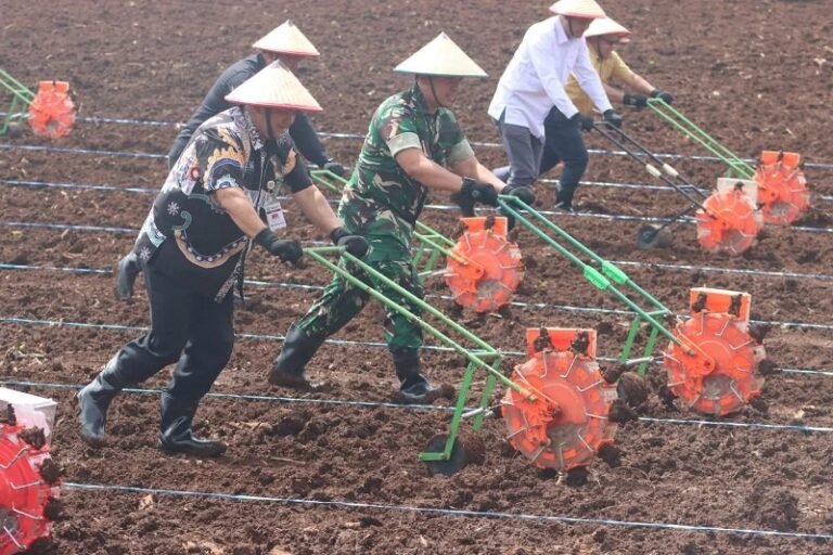 Bupati Semarang Dampingi Kapolda Jateng Tanam 4.906 Hektar Bibit Jagung