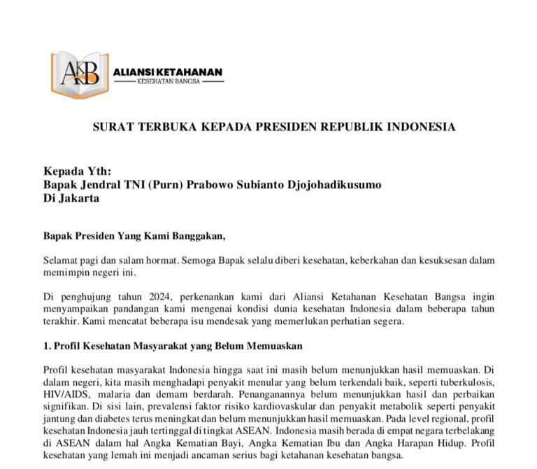 Tujuh Profesor Kesehatan Ini Kirim Surat Terbuka buat Presiden