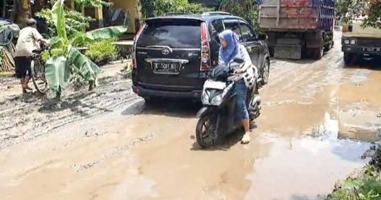 Jalan Rusak Parah Ditanami Pisang, Perbaikan Tunggu Bupati Baru Dilantik 