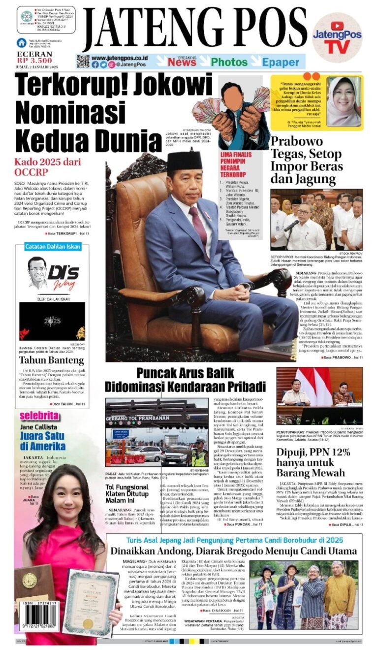 E-Paper Koran Jateng Pos, Kamis 02 Januari 2025